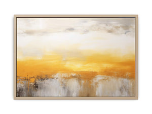 Abstract Yellow Brown Painting  Art Print