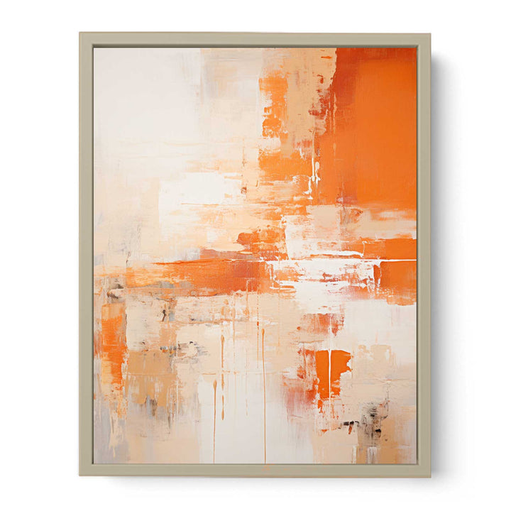 Abstract Orange Painting Framed Print