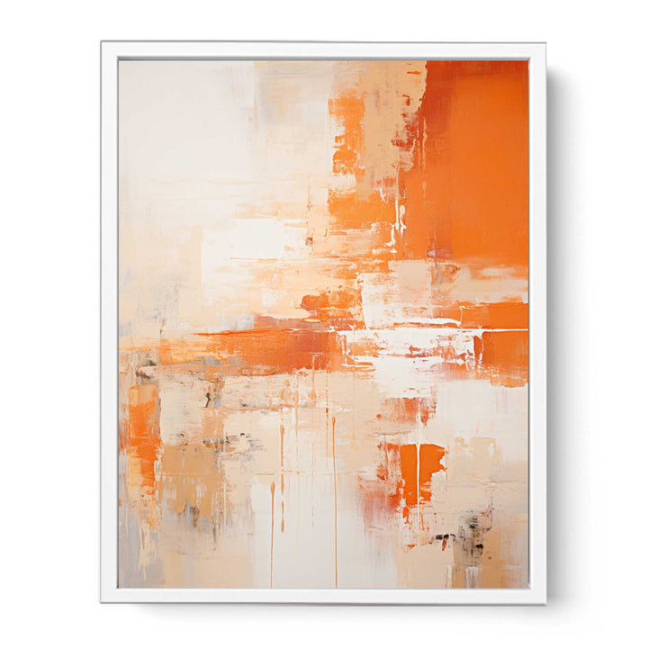 Abstract Orange Painting  Canvas Print