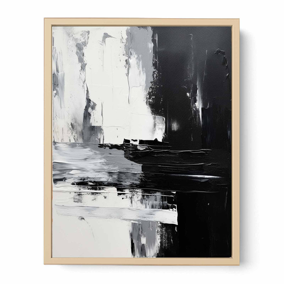 Abstract Black  Painting   Streched canvas