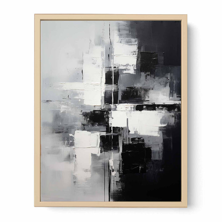 Black And Grey Abstract  Painting  Streched canvas