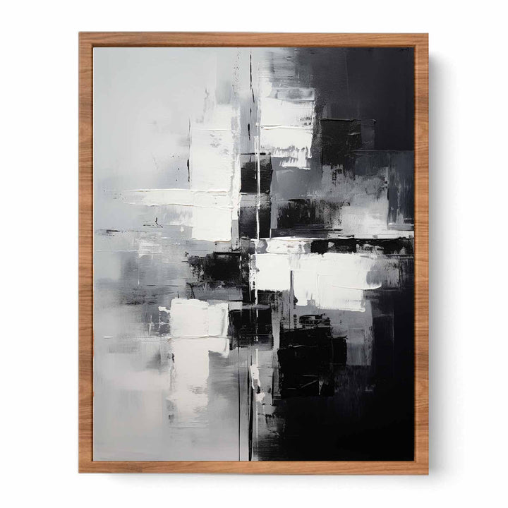 Black And Grey Abstract  Painting Poster