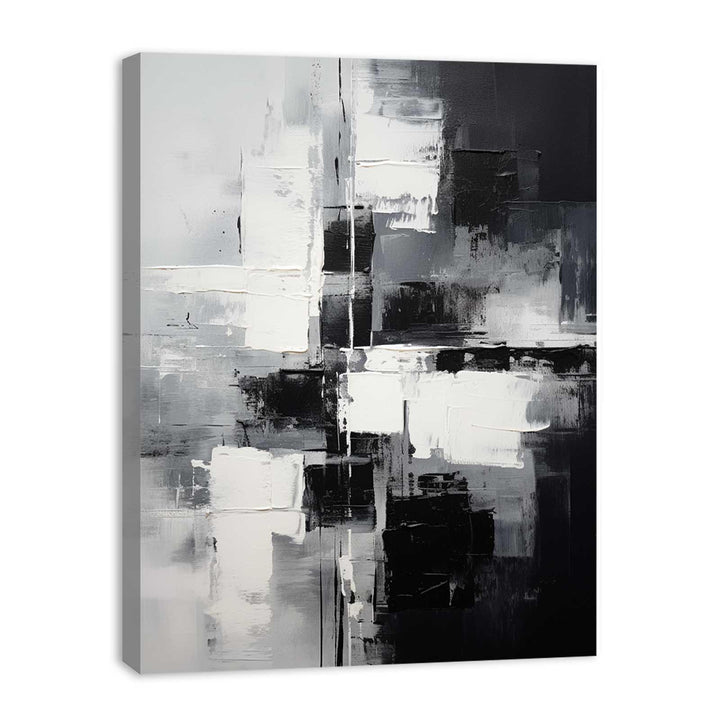 Black And Grey Abstract  Painting