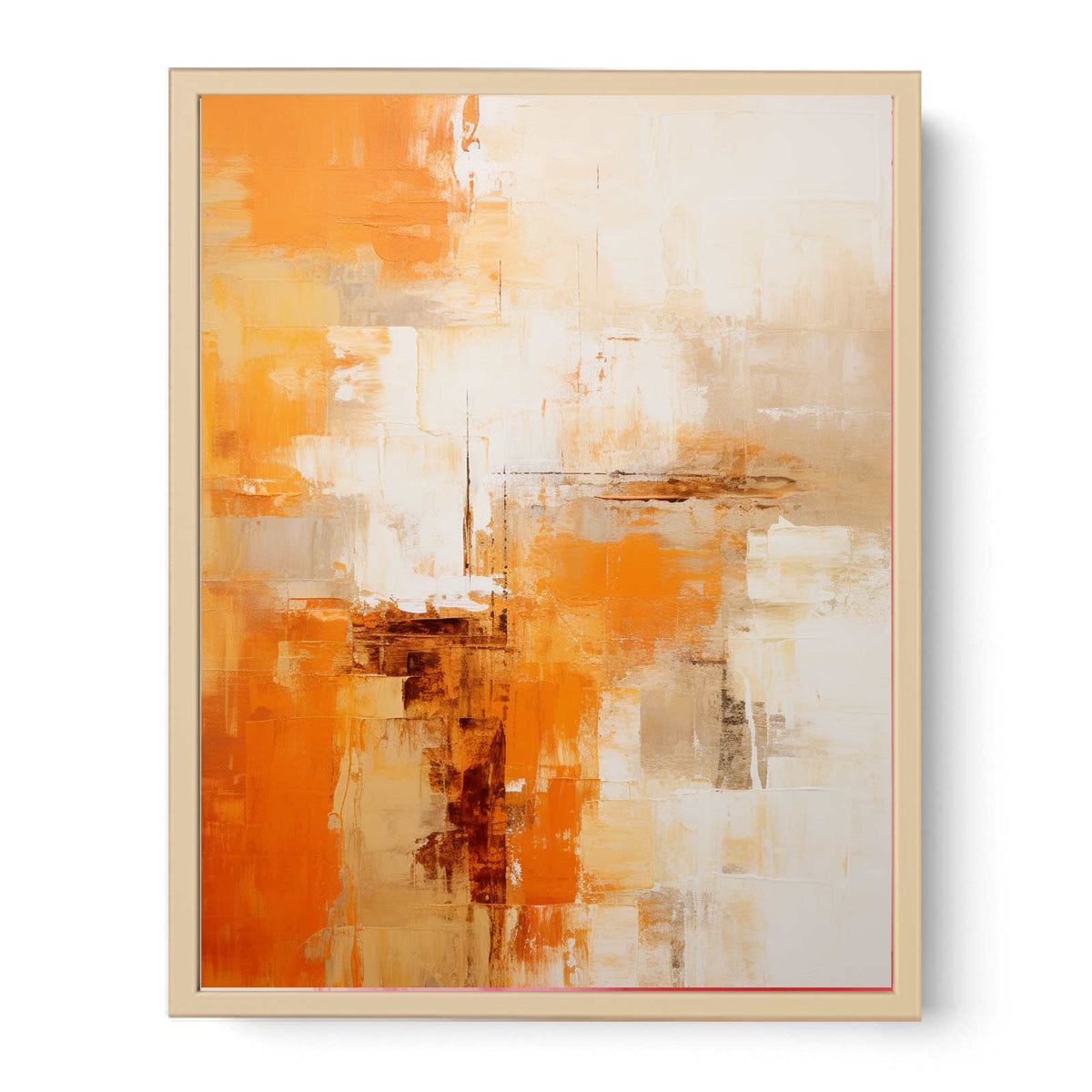 Orange Yellow Abstract Painting  Streched canvas