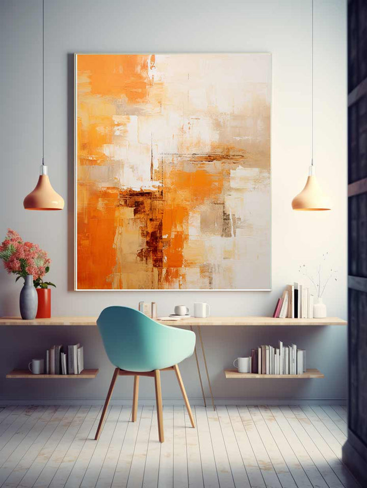 Orange Yellow Abstract Painting