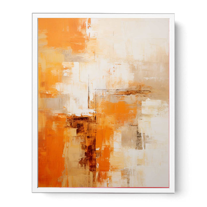 Orange Yellow Abstract Painting Framed Print