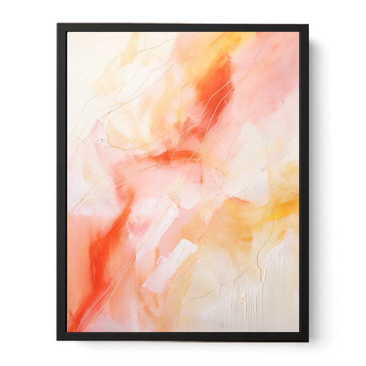 Orange Pink Abstract Painting  Canvas Print