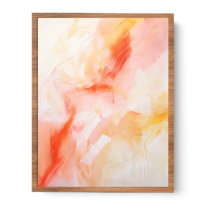 Orange Pink Abstract Painting Poster