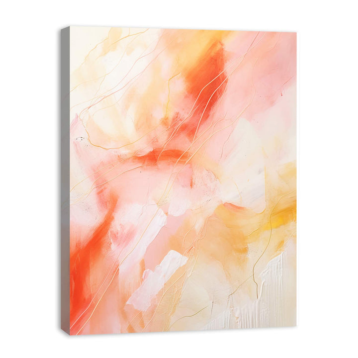 Orange Pink Abstract Painting