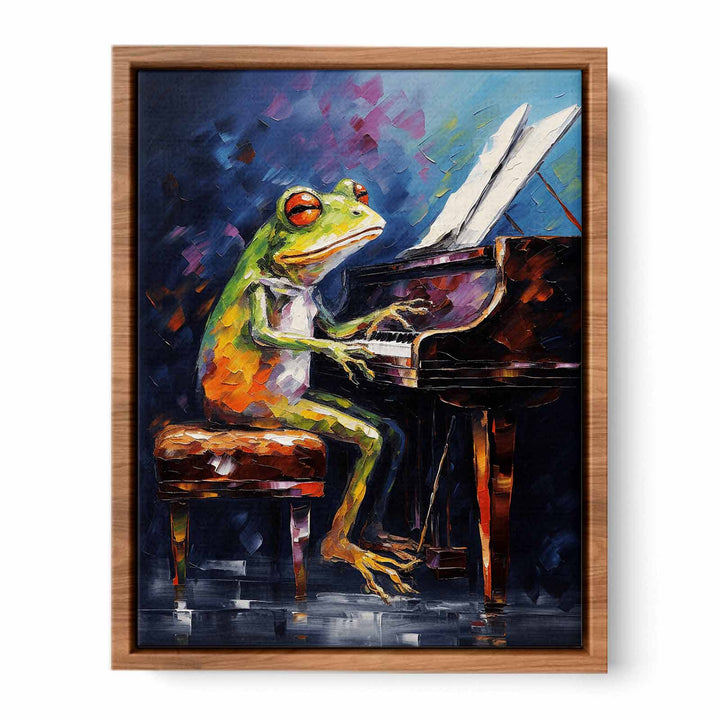 Frog Piano Modern Art Painting  Poster