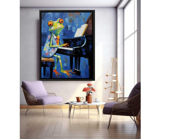 Frog Playing Piano   Painting