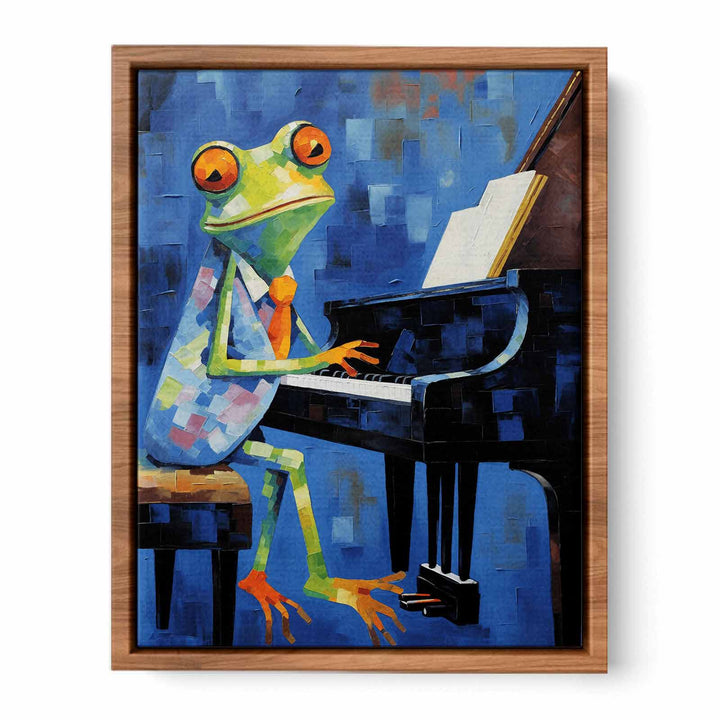 Frog Playing Piano   Poster