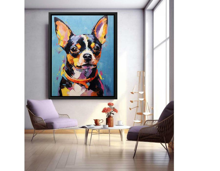 Modern art Black Dog Painting 