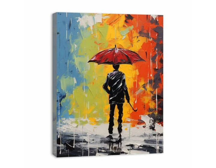 City Stroll Abstract Rain Painting