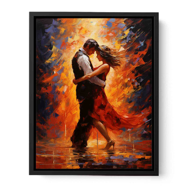 Kinetic Love: Dancing Couple  Canvas Print