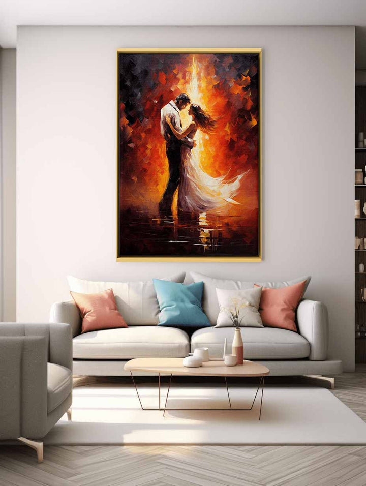 Abstract Couple Dancing Art Painting