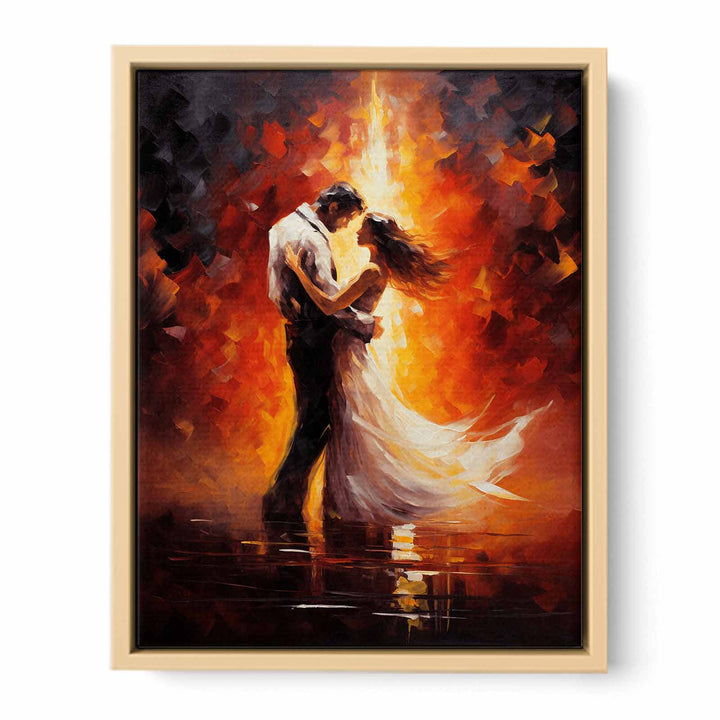Couple Dance Modern Art Painting  Framed Print