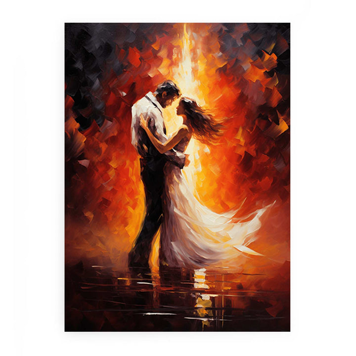 Abstract Couple Dancing Art