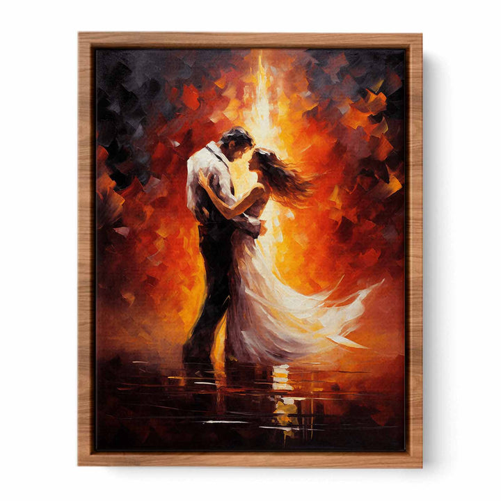 Abstract Couple Dancing Art Poster