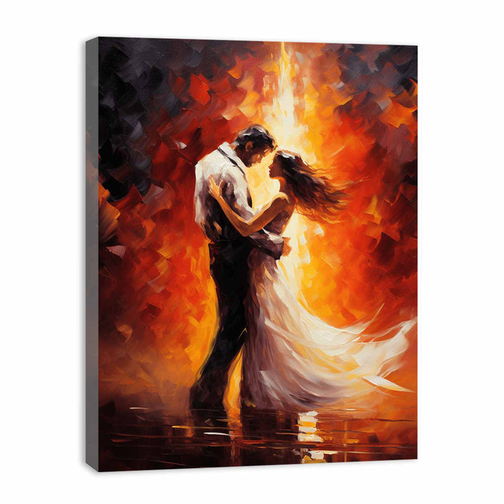 Abstract Couple Dancing Art Painting