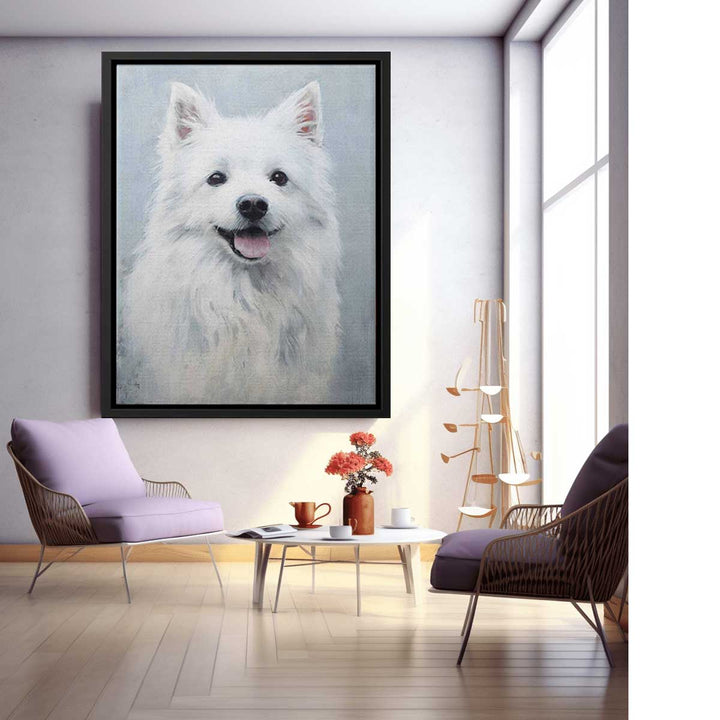 White Dog  Painting