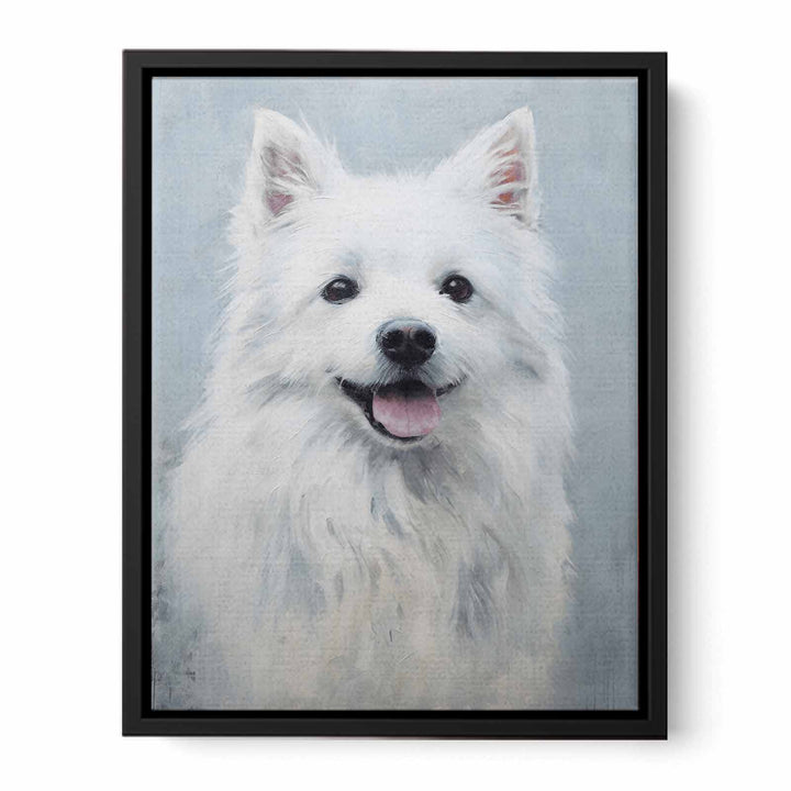 White Dog   Canvas Print