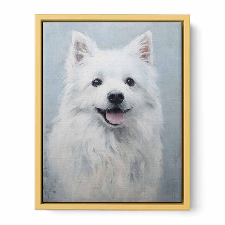 White Dog   Streched canvas