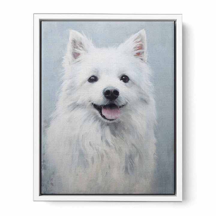 White Dog  Framed Print