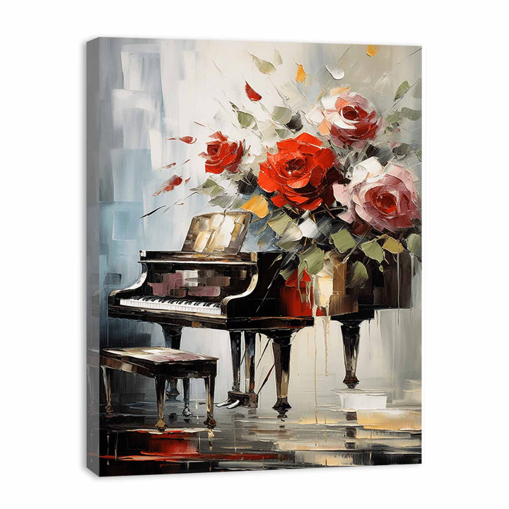 Piano Flower Modern Painting  