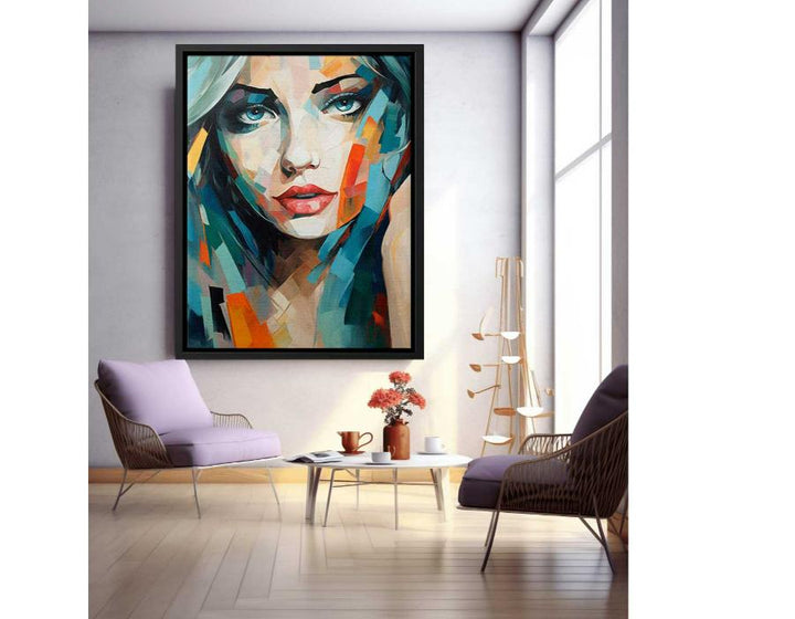 Modern Art  Girl Painting  