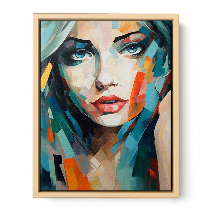 Modern Art  Girl Painting  Framed Print