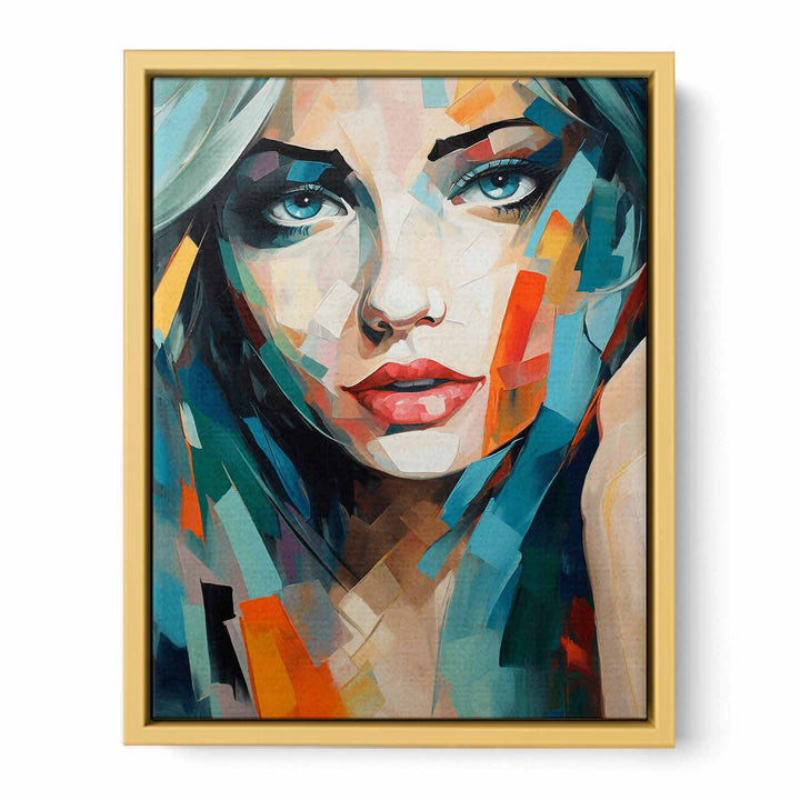 Modern Art  Girl Painting   Poster