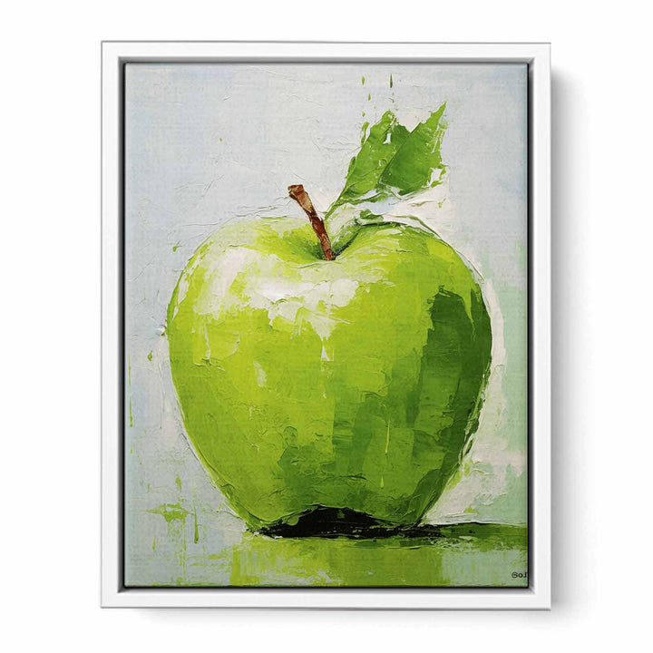 Green Apple Painting Canvas Print