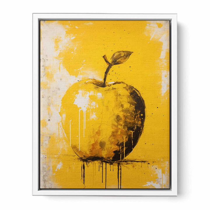 Yellow Apple  Painting Canvas Print