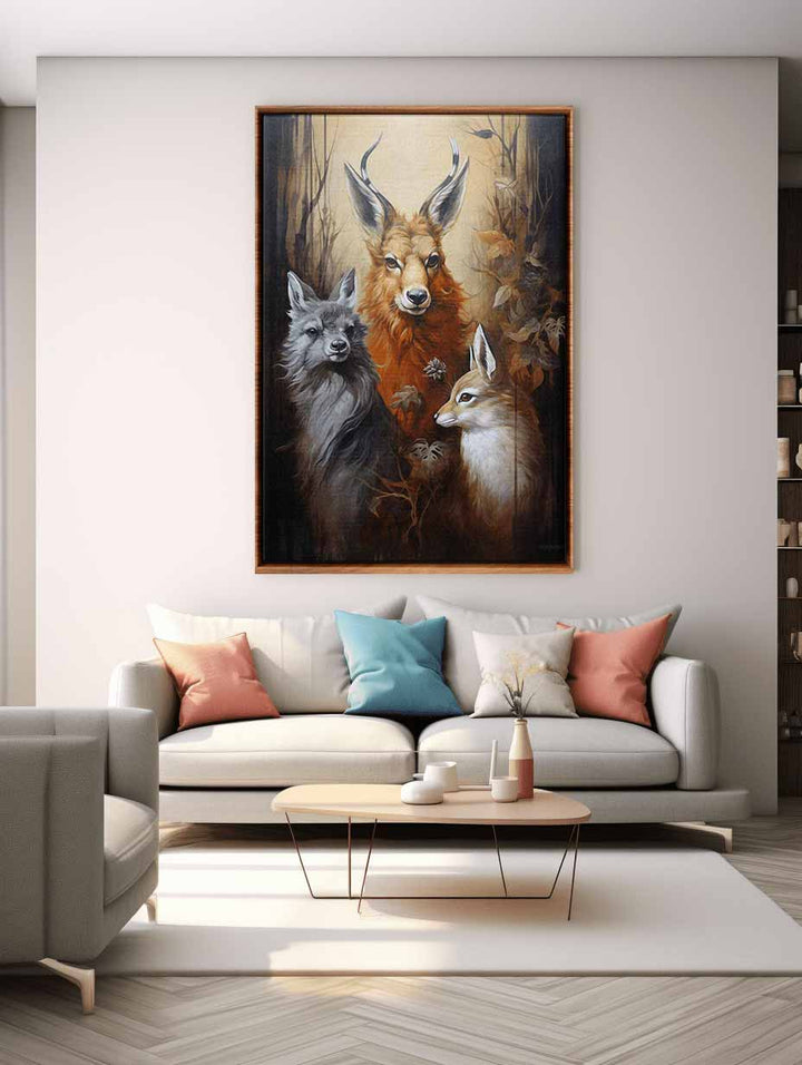 Three Animal Modern Art  Painting  