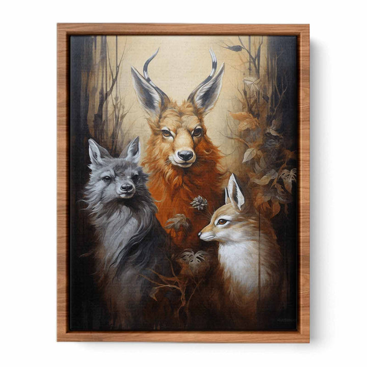 Three Animal Modern Art  Painting  Poster