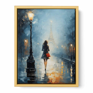 Girl Street Light Modern Painting   Streched canvas
