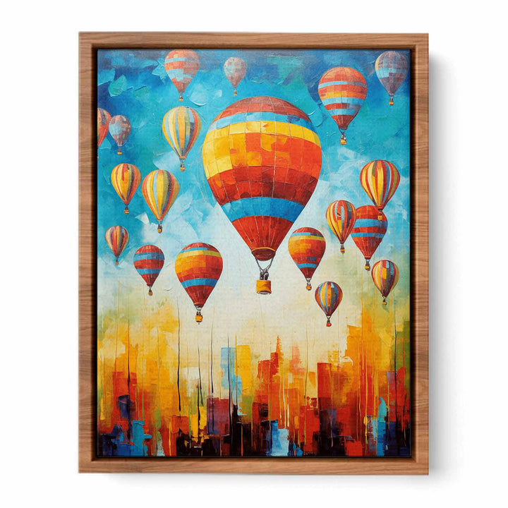 Hot Balloons Modern Painting  Poster