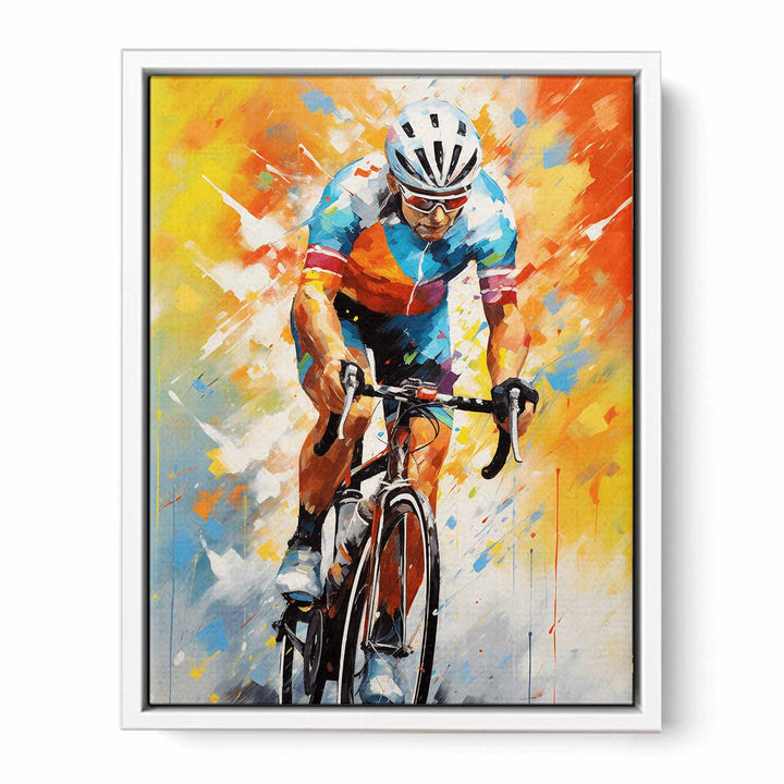 Rider Cycle Modern Art Painting  Canvas Print