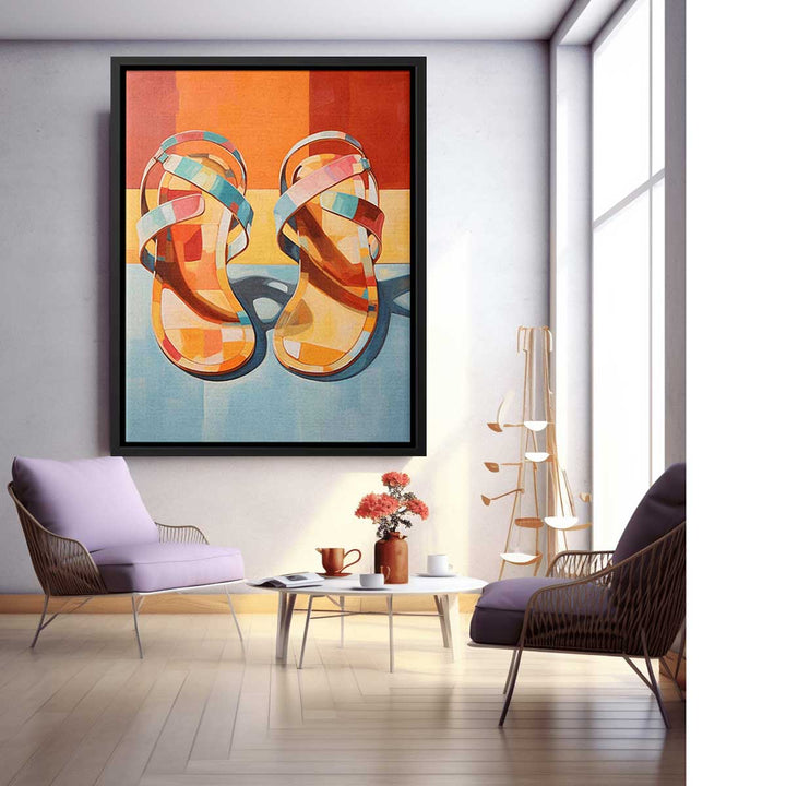 Modern Art Slippers Painting  