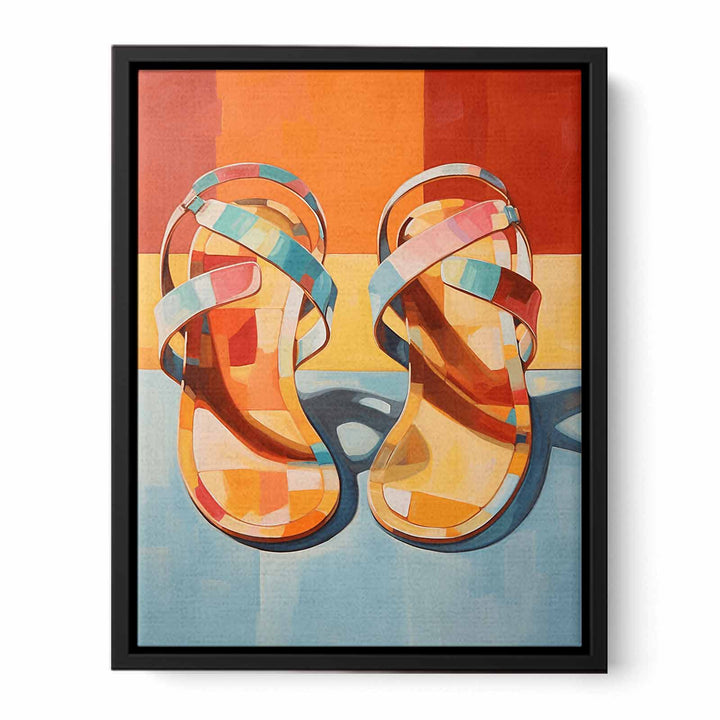 Slippers Artwork  Canvas Print