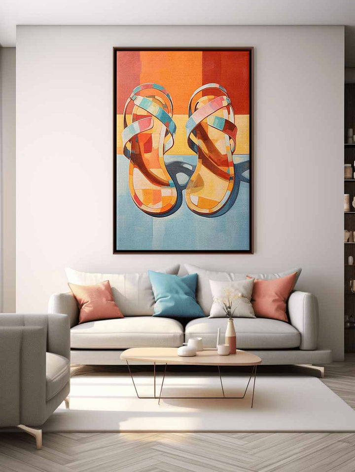 Modern Art Slippers Painting  