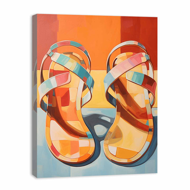 Modern Art Slippers Painting  