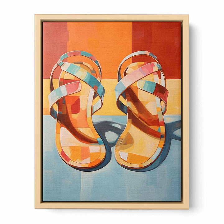 Modern Art Slippers Painting  Framed Print