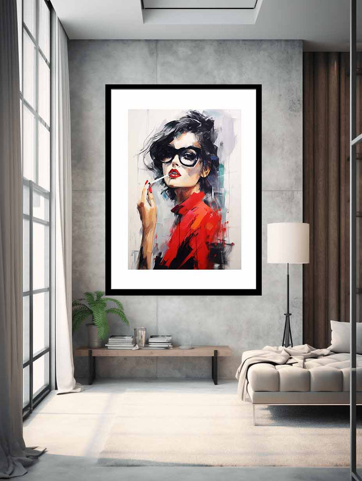 Crimson Haze Painting