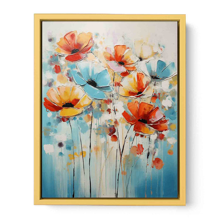Colorful Flower Modern Art Painting   Poster