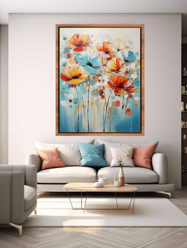 Colorful Flower Modern Art Painting  