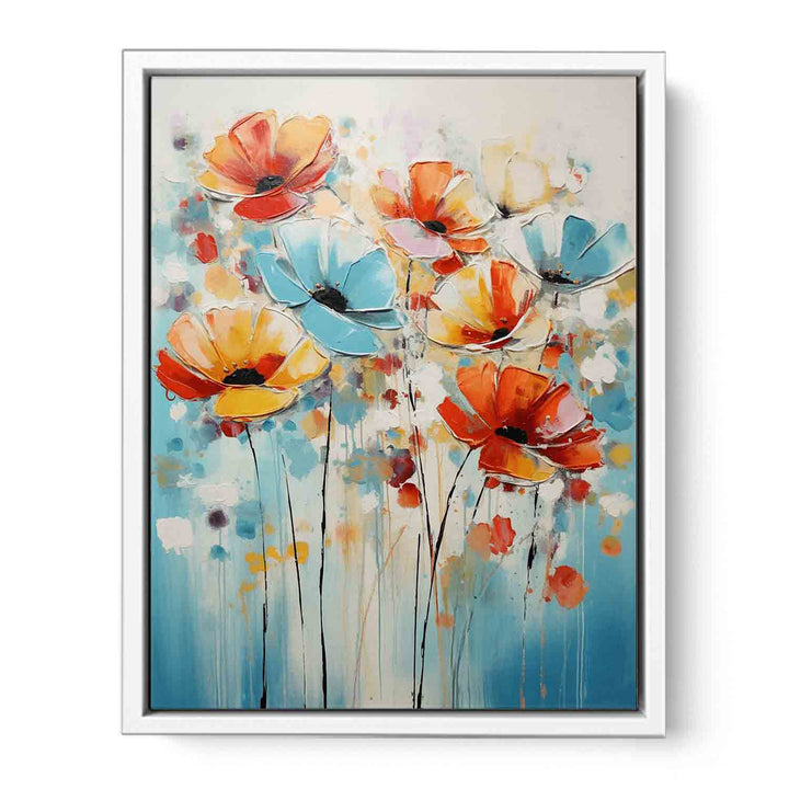 Colorful Flower Modern Art Painting  Canvas Print