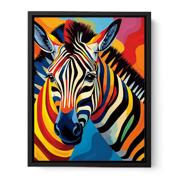 Two Zebra Striped Convergence  Canvas Print