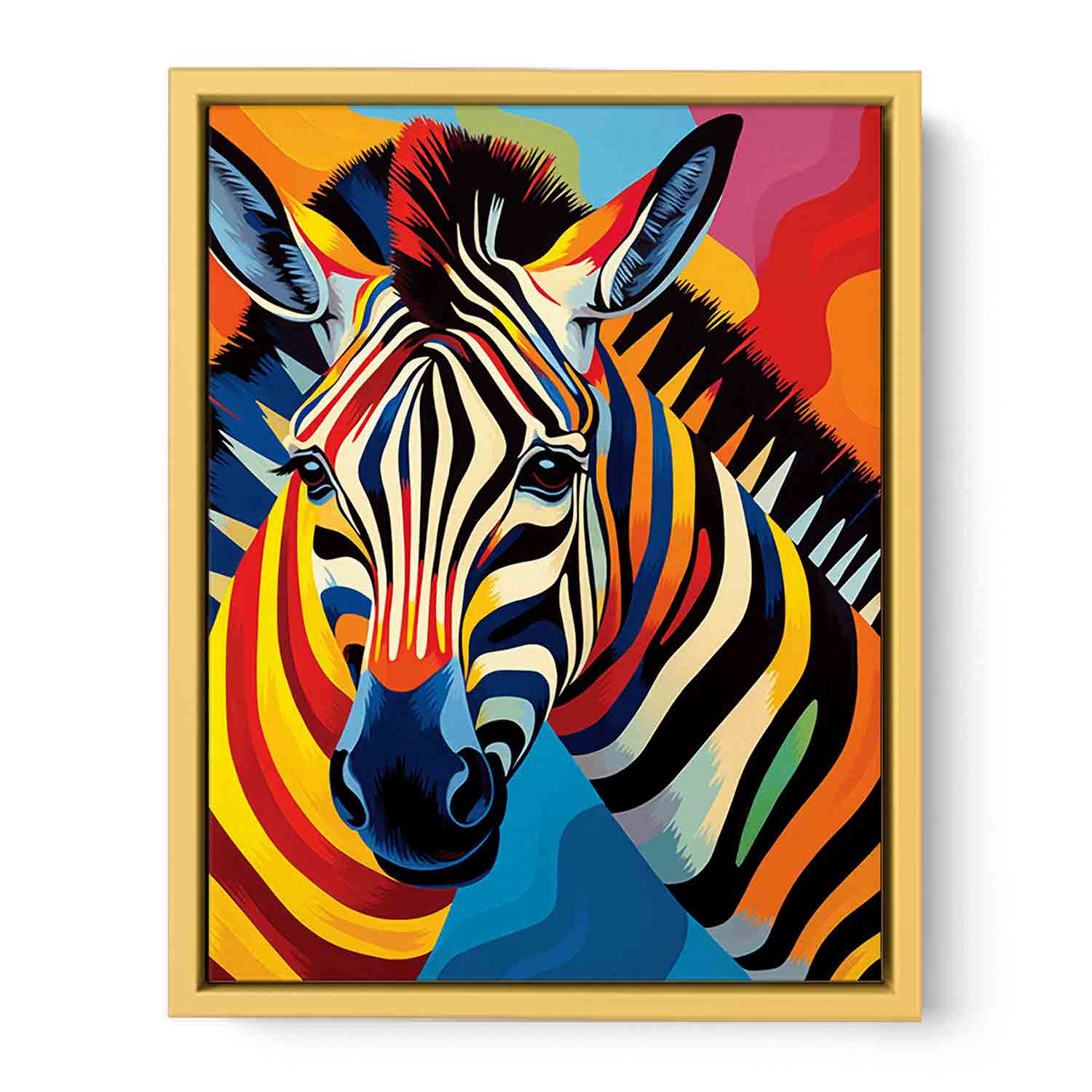 Two Zebra Striped Convergence  Streched canvas